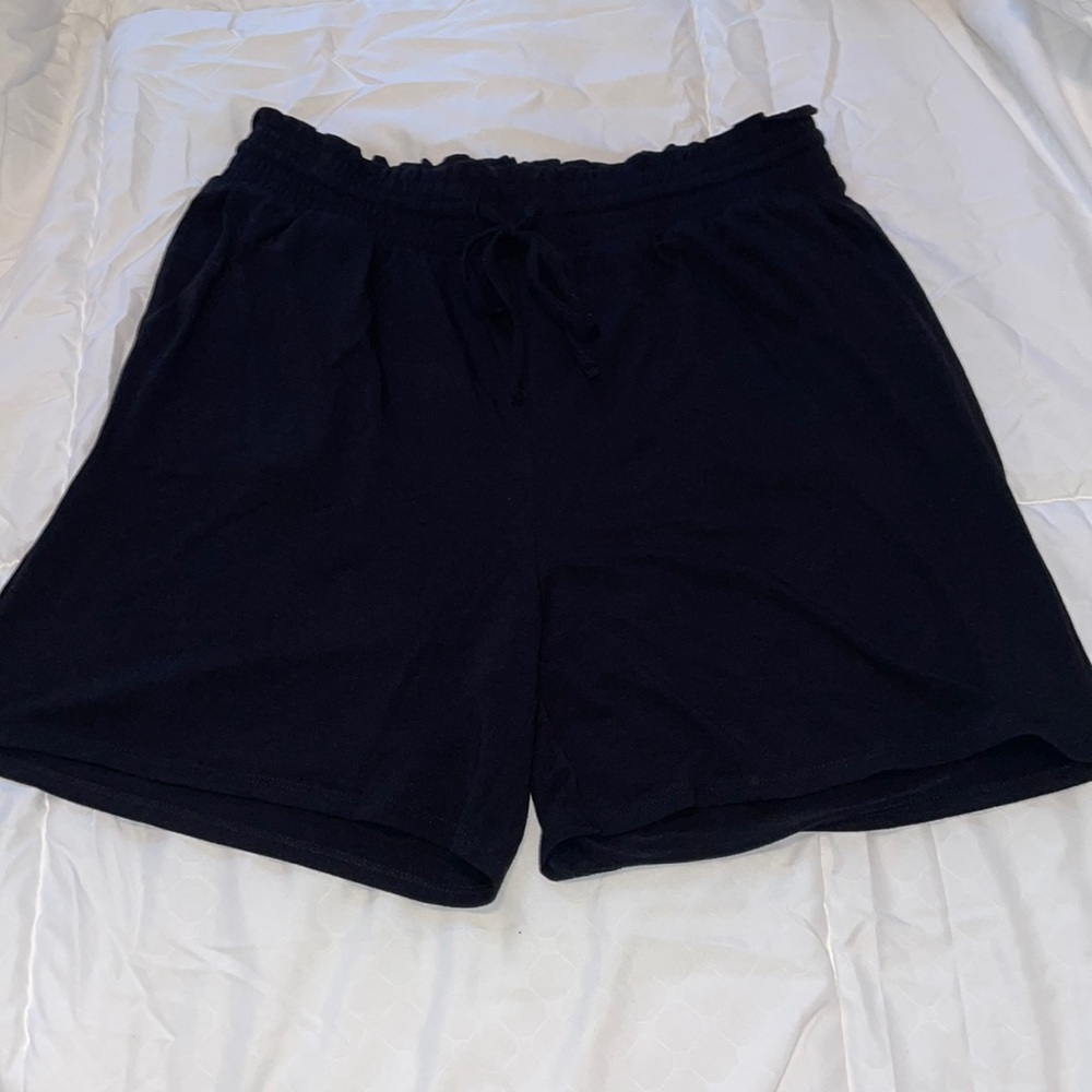 Black Zenana Drawstring Shorts with Pockets